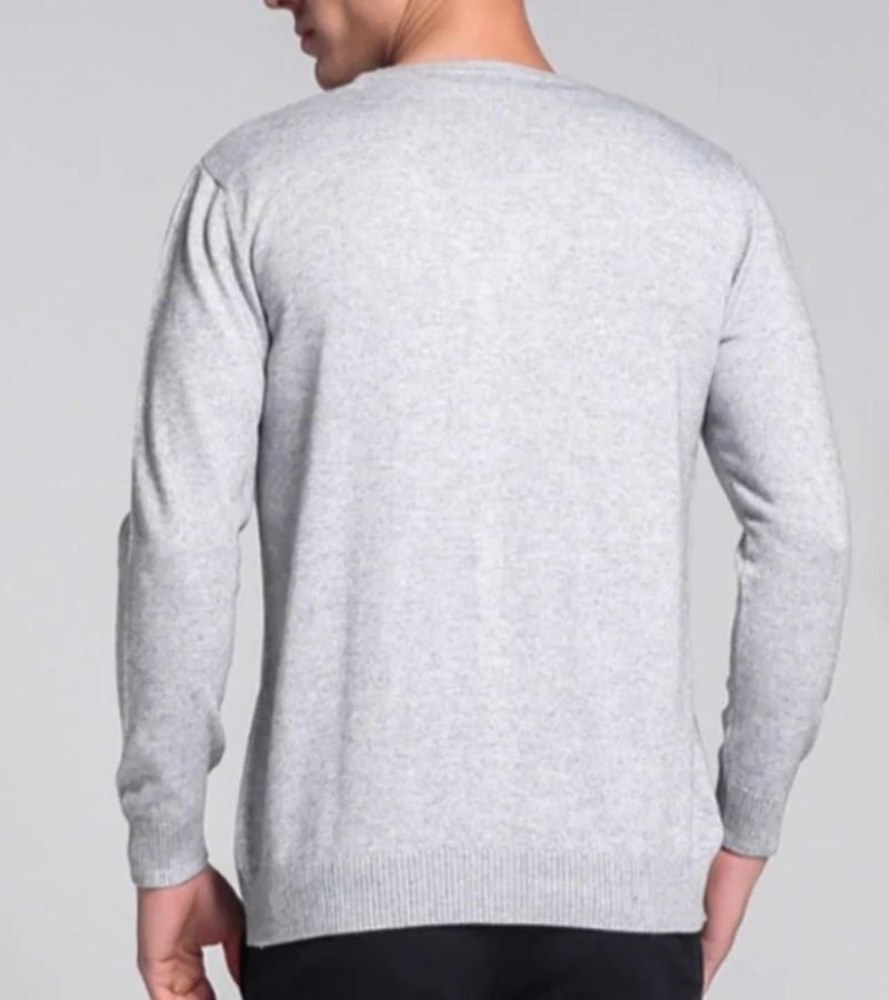 W&W Mode | Warme Langärmelige Schlanke Passform V-ausschnitt Strickjacke mit Knöpfen