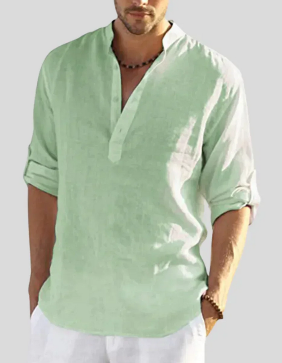 WW | Herren Sommer Hemd Langarm Bequem