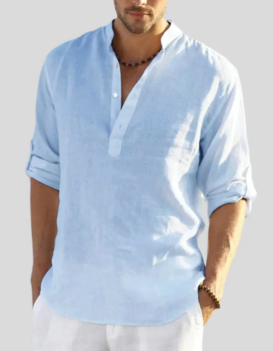 WW | Herren Sommer Hemd Langarm Bequem