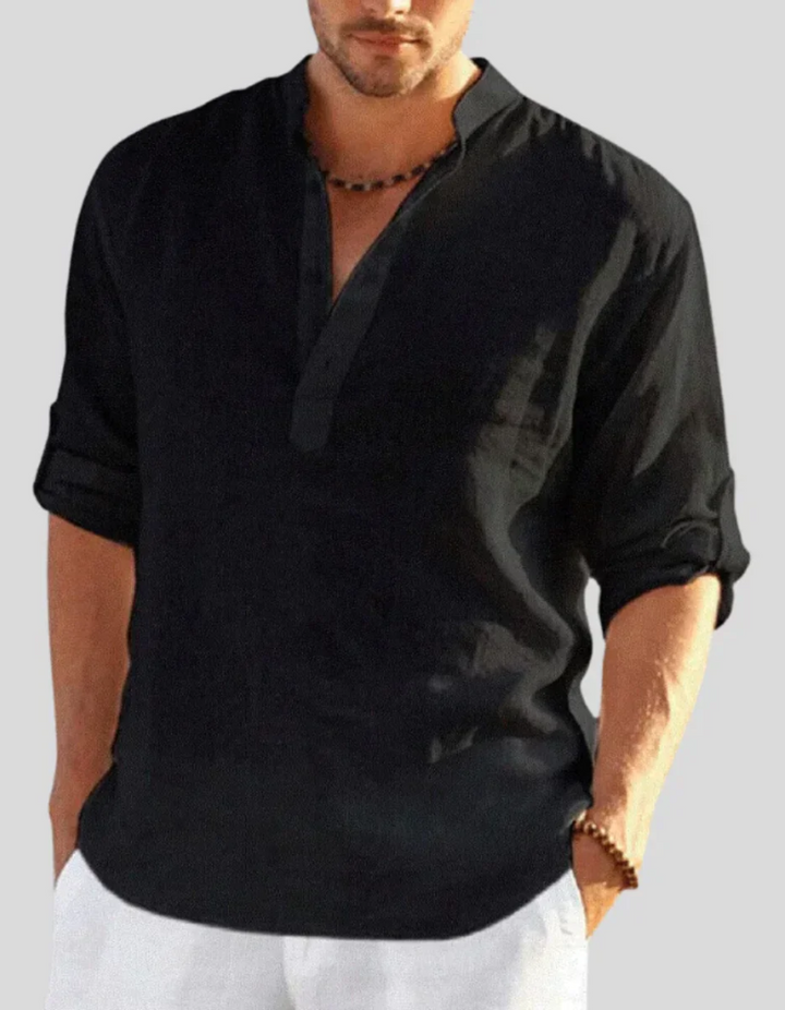 W&W Mode | Herren Sommer Hemd Langarm Bequem