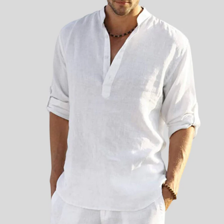 W&W Mode | Herren Langarm Poloshirt Schwarz