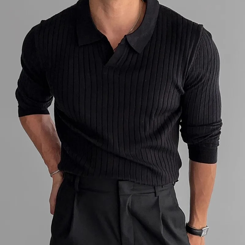 WW | Herren Weißes Poloshirt Mit Langarm