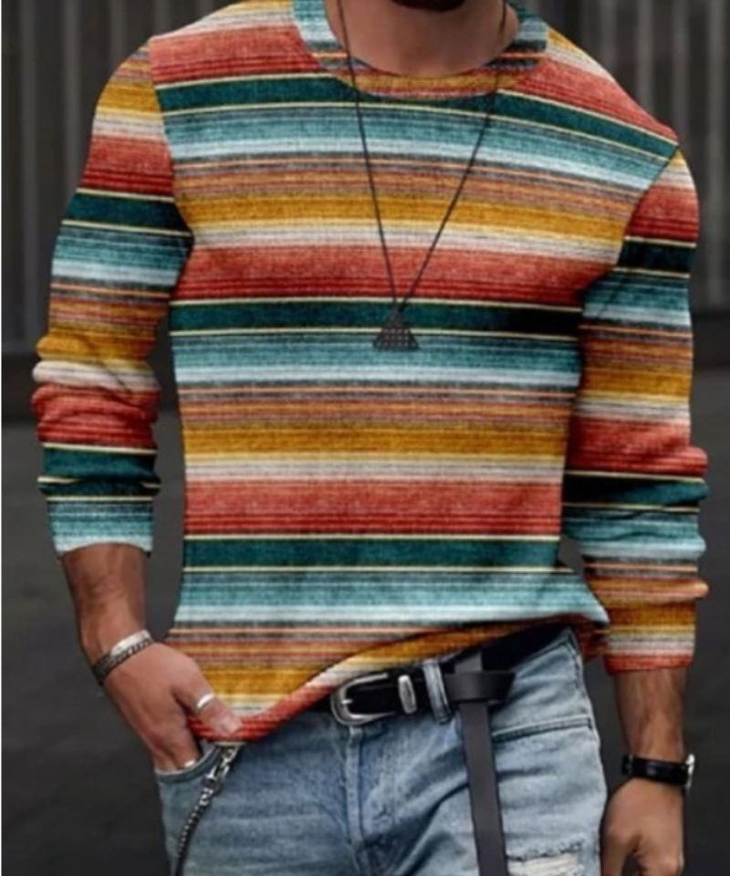 WW | Herren Langarm Sweatshirt Gestreift