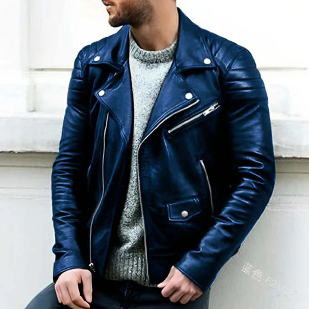 WW | Herren Motorrad Jacke Blau