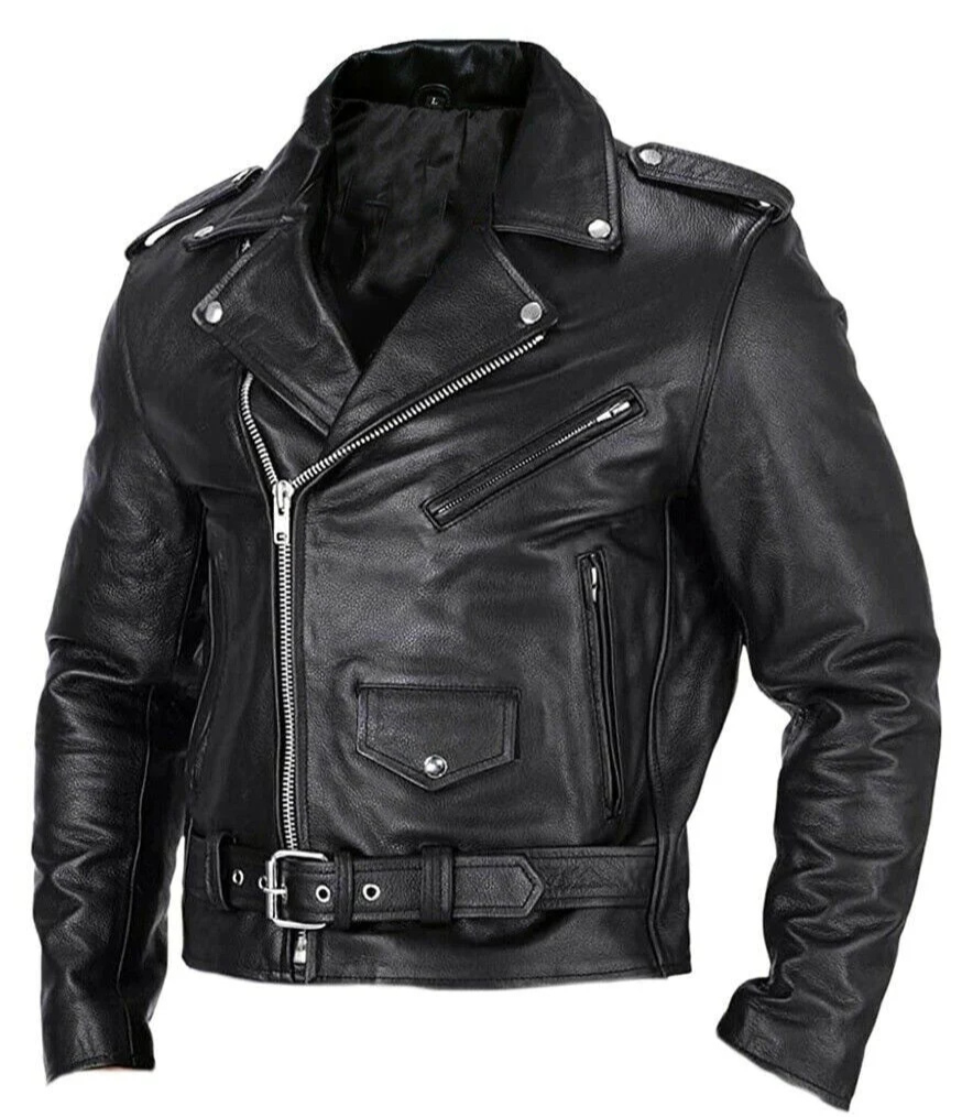 W&W Mode | Herren Motorrad Jacke Schwarz