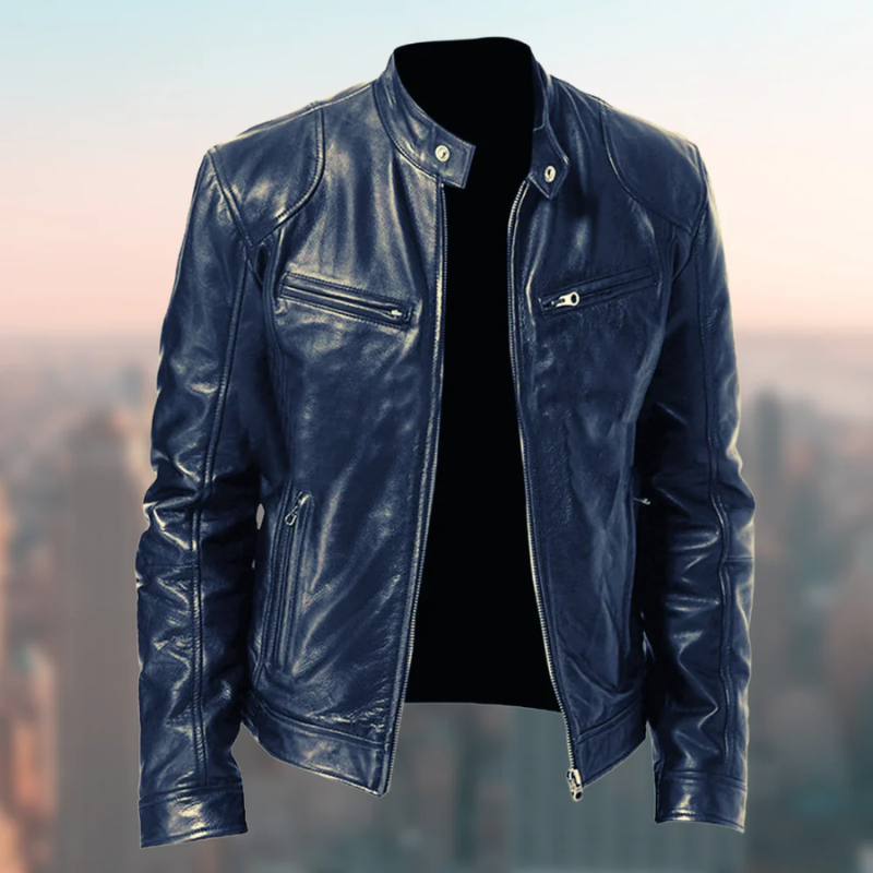WW | Herren Motorrad Jacke Schwarz