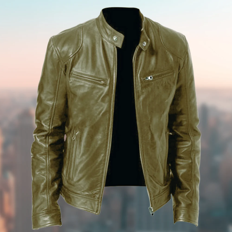 W&W Mode | Herren Motorrad Jacke Schwarz