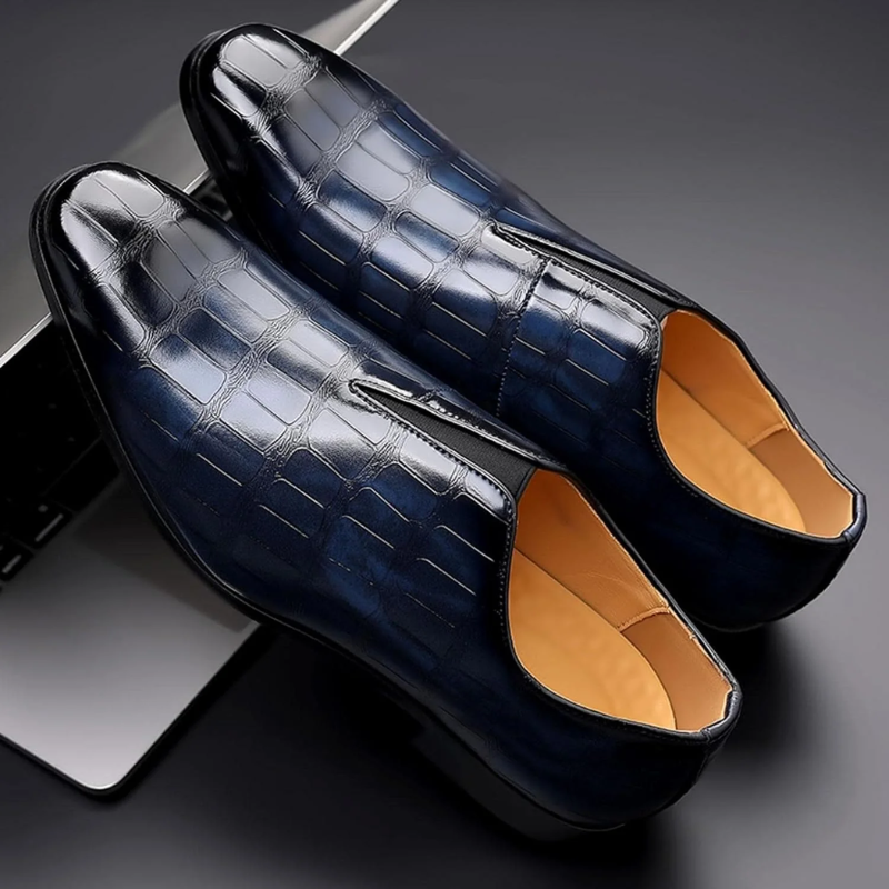 W&W Mode | Herren Schwarze Loafer Lederschuhe