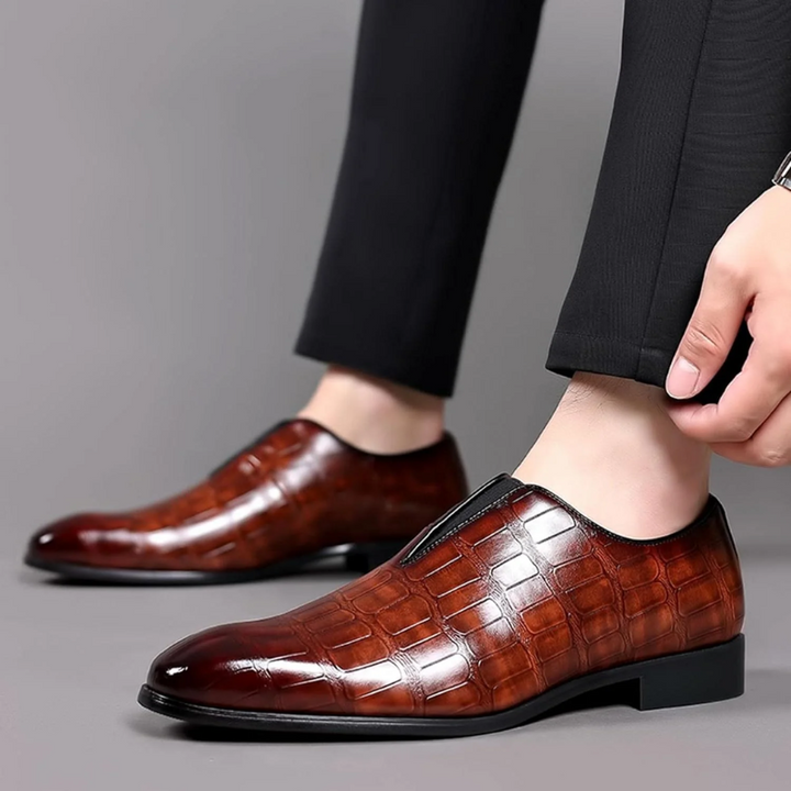 W&W Mode | Herren Schwarze Loafer Lederschuhe