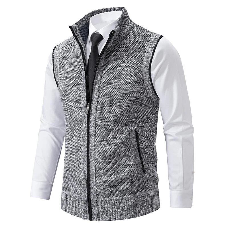 WW | Herren Reißverschluss Strickjacke Strickweste