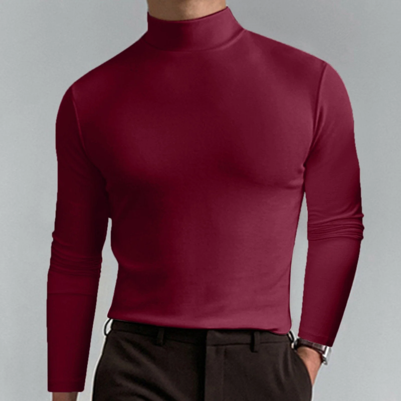 WW | Herren Rollkragenpullover Schwarz Slim Fit
