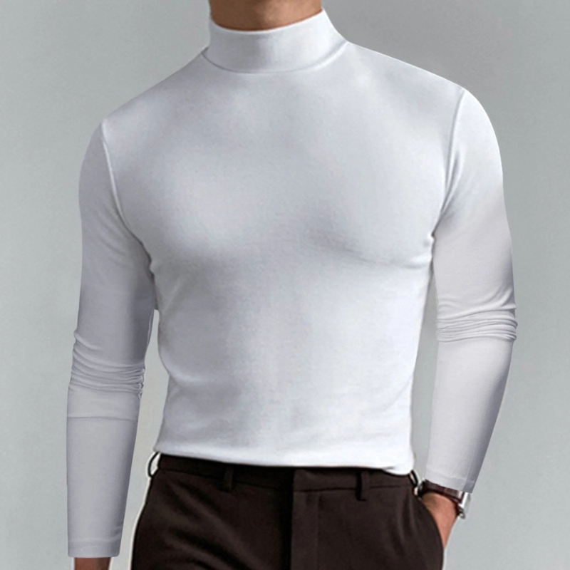 WW | Herren Rollkragenpullover Schwarz Slim Fit