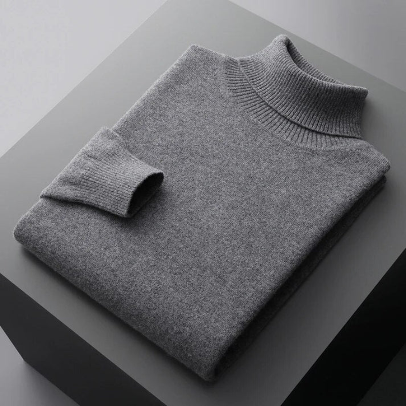 WW | Herren Rollkragenpullover Schwarz Übergröße