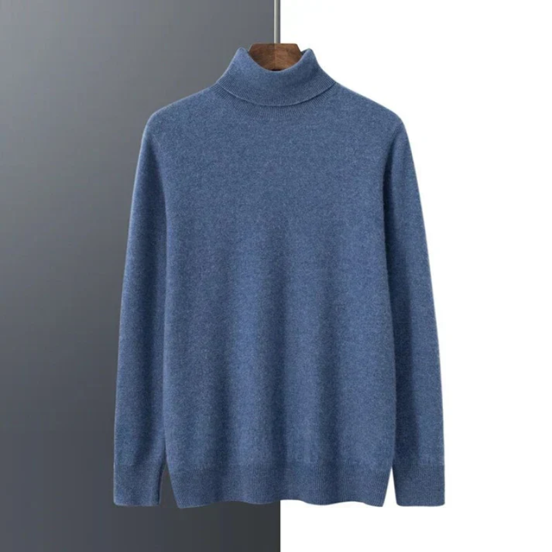 WW | Herren Rollkragenpullover Schwarz Übergröße