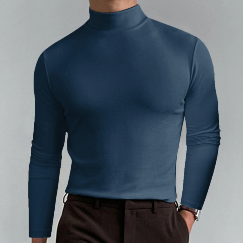 WW | Herren Rollkragenpullover Schwarz Slim Fit