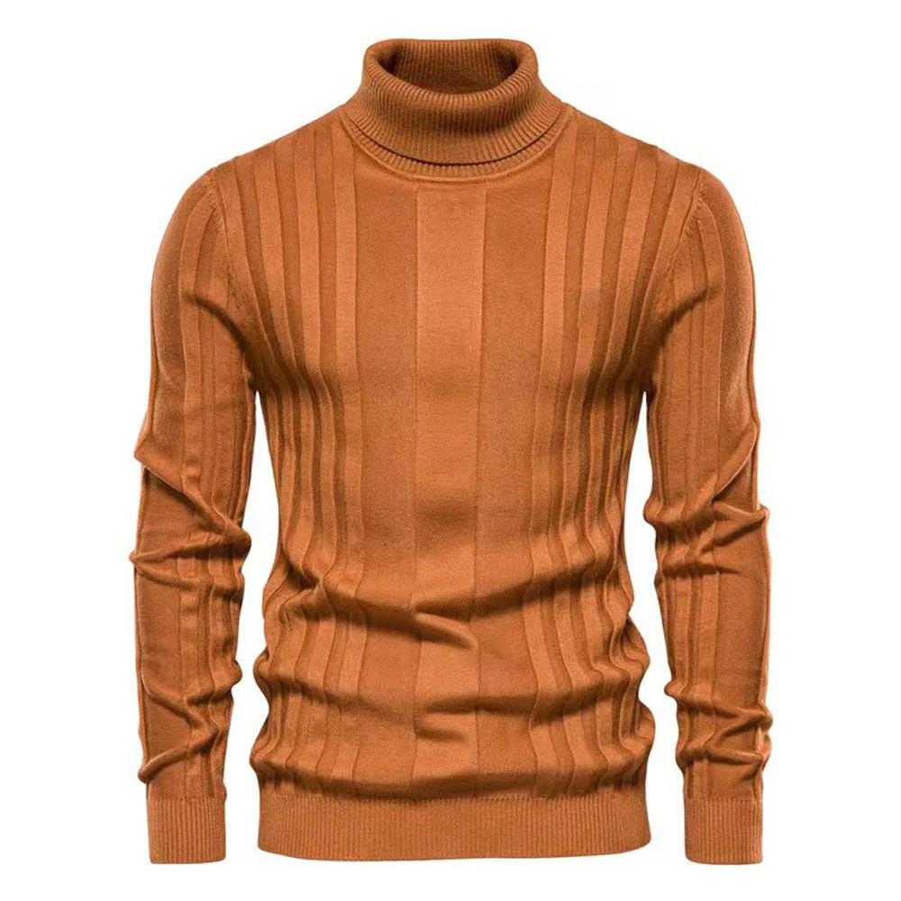 WW | Herren Rollkragenpullover Schwarz Strick