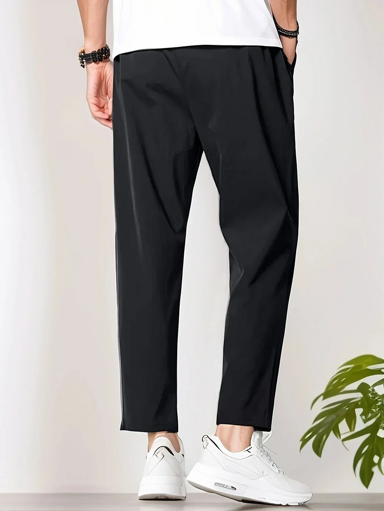 WW | Herren Schwarz Hose Bequeme