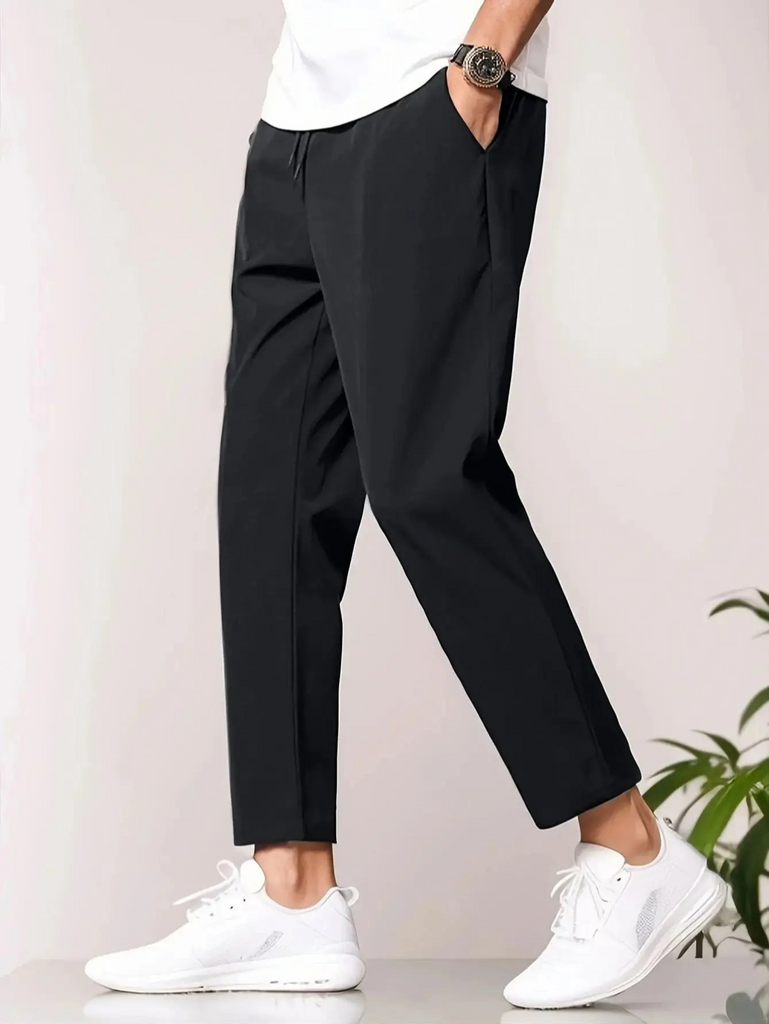 WW | Herren Schwarz Hose Bequeme