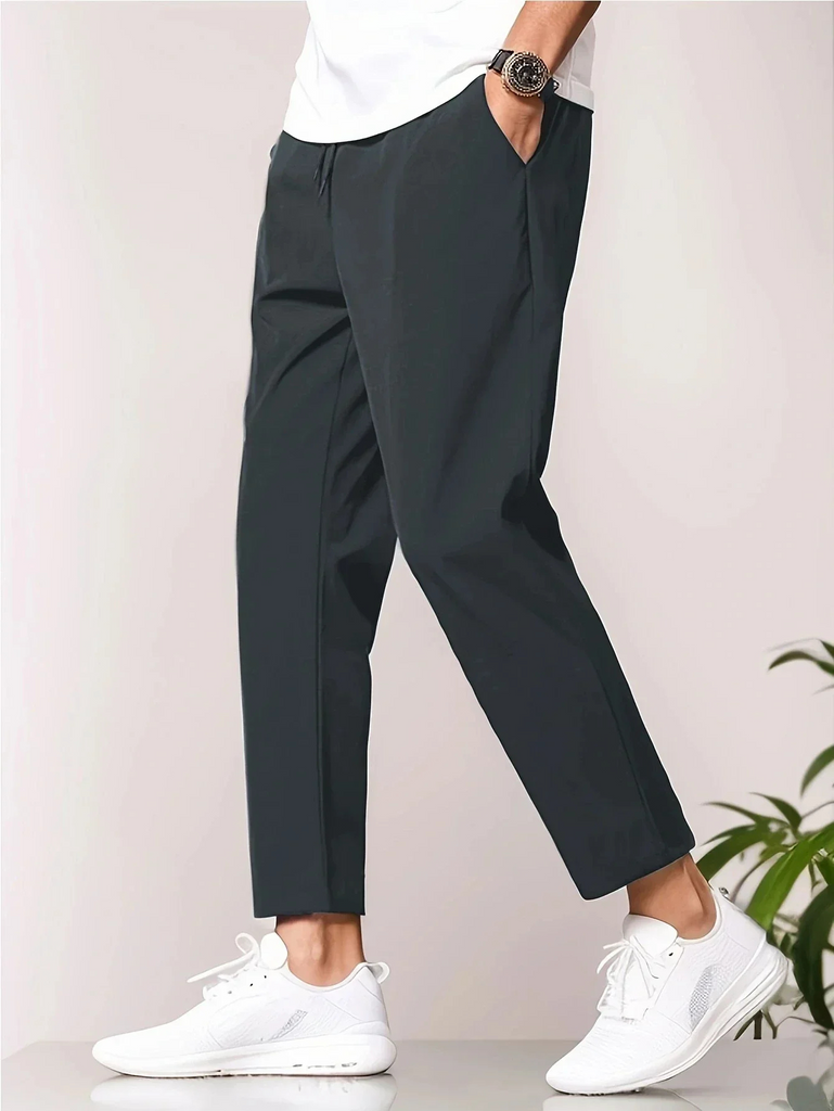 WW | Herren Schwarz Hose Bequeme