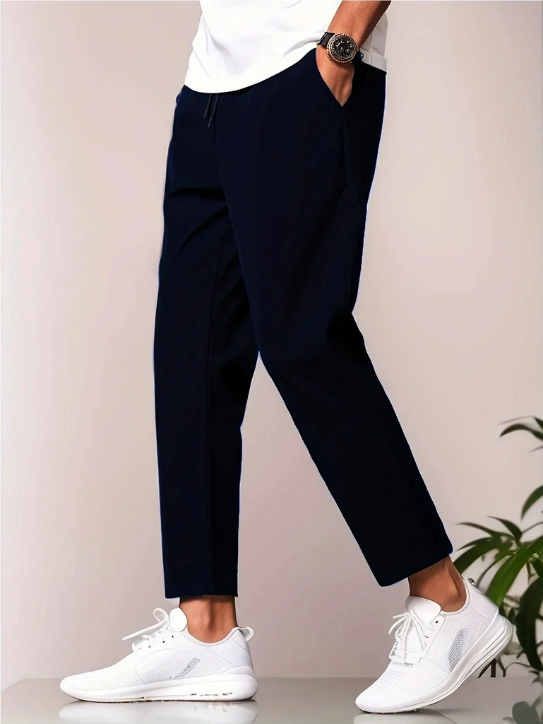 WW | Herren Schwarz Hose Bequeme