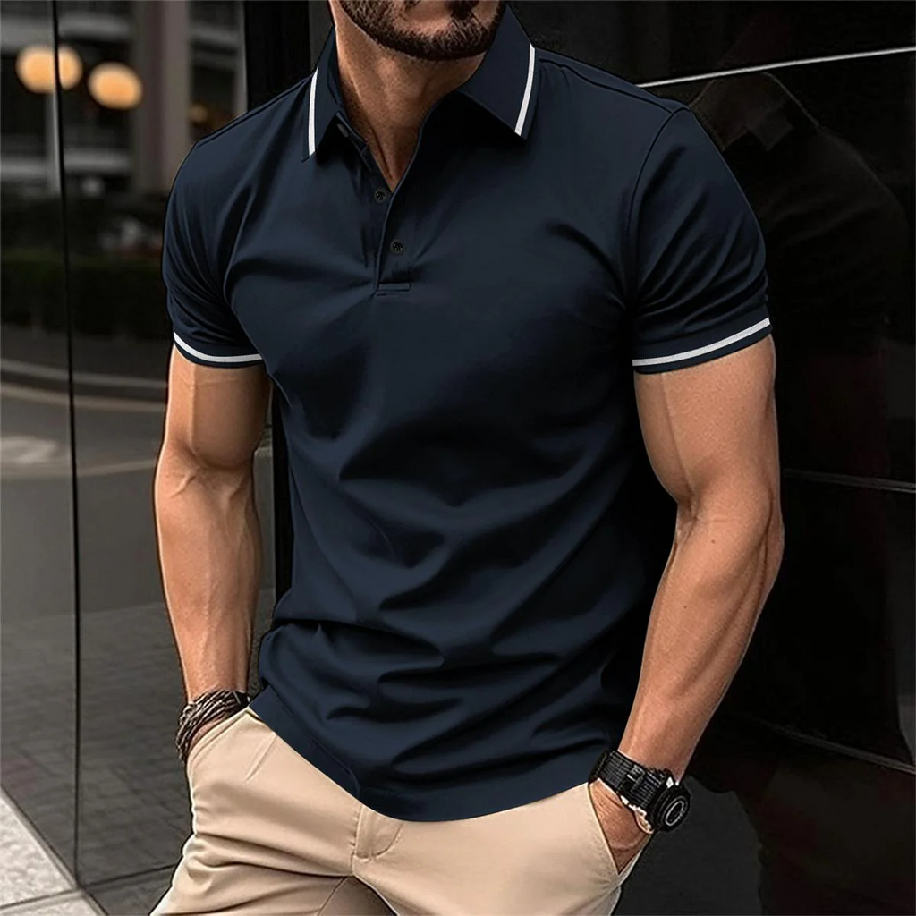 WW | Herren Schwarzes Poloshirt Kurzarm