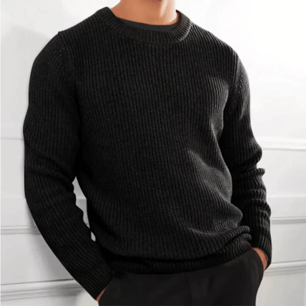 WW | Herren Strick Pullover Pullover Schwarz