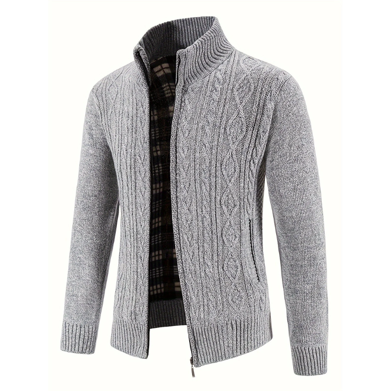 WW | Herren Strickjacke Mit Reißverschluss