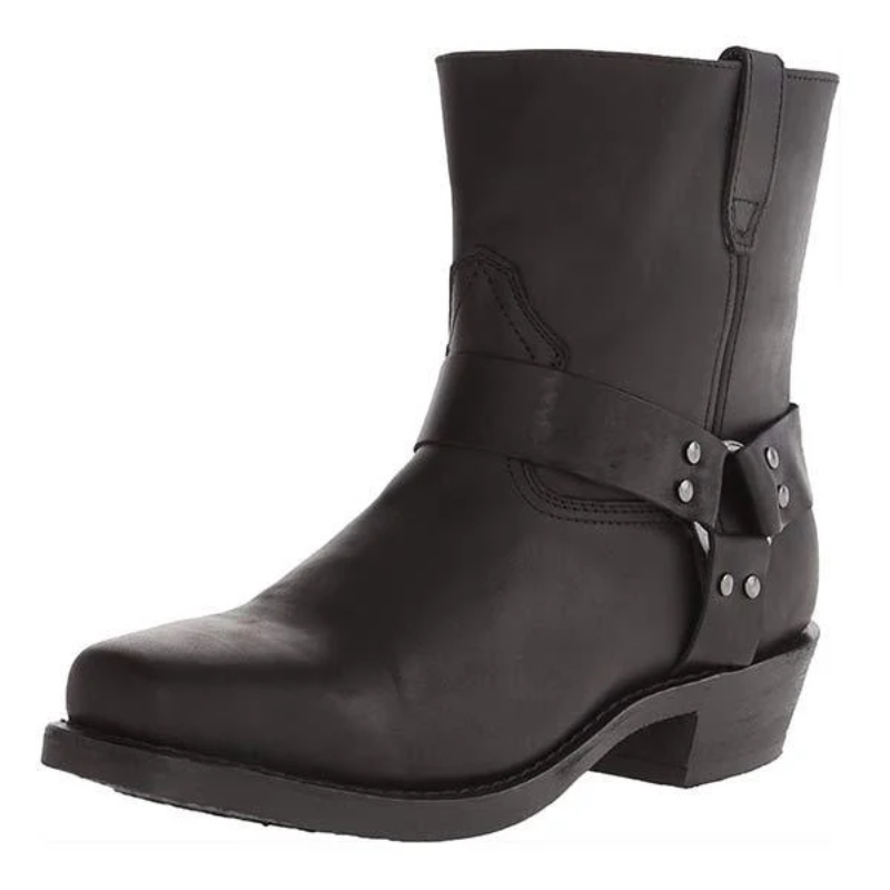 WW | Herren Schwarze Cowboystiefel Wildleder