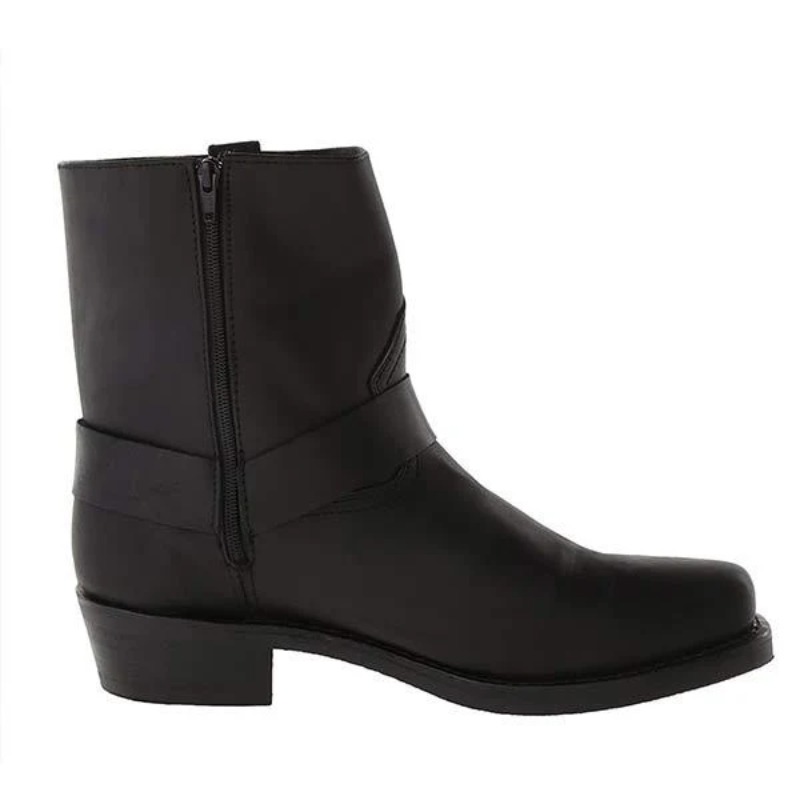 WW | Herren Schwarze Cowboystiefel Wildleder