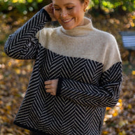 WW | Damen Rollkragenpullover mit Zweifarbdesign