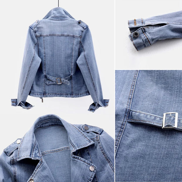 WW | Lässige Denim Jacke Für Frauen