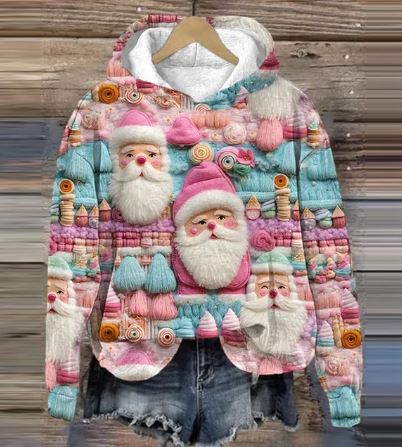 Santa Hoodie mit Druck
