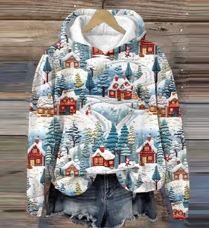 Santa Hoodie mit Druck