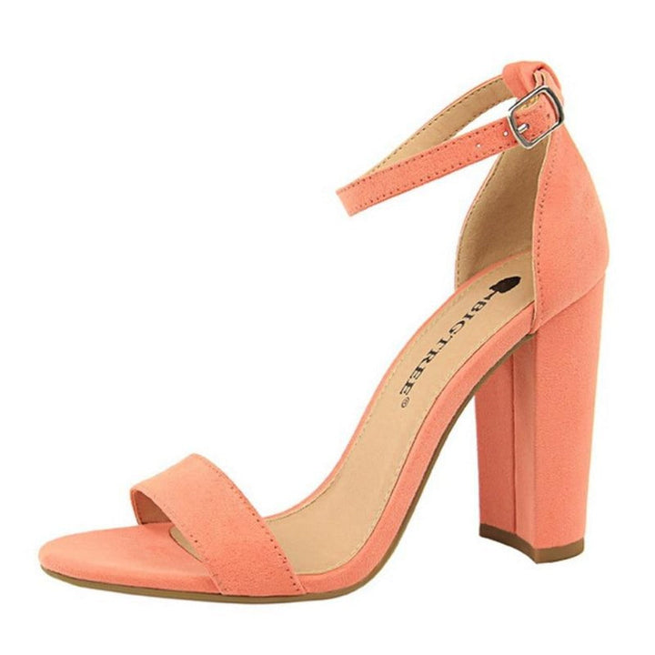 W&W Mode | Hohe Blockabsatz Pumps Schnalle