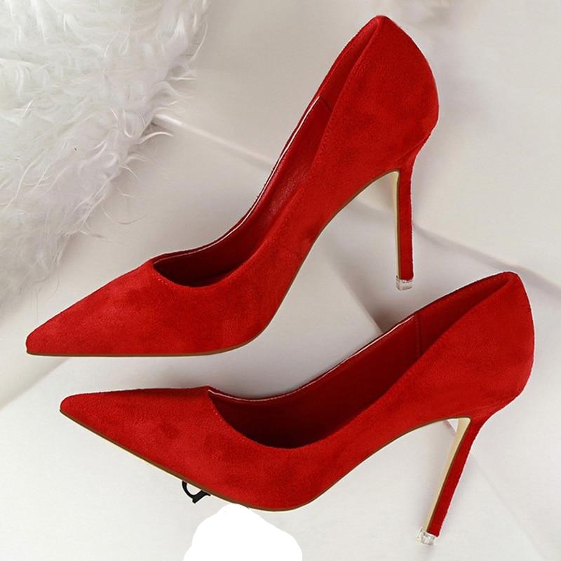 W&W Mode | Wildleder High Heels Pumps