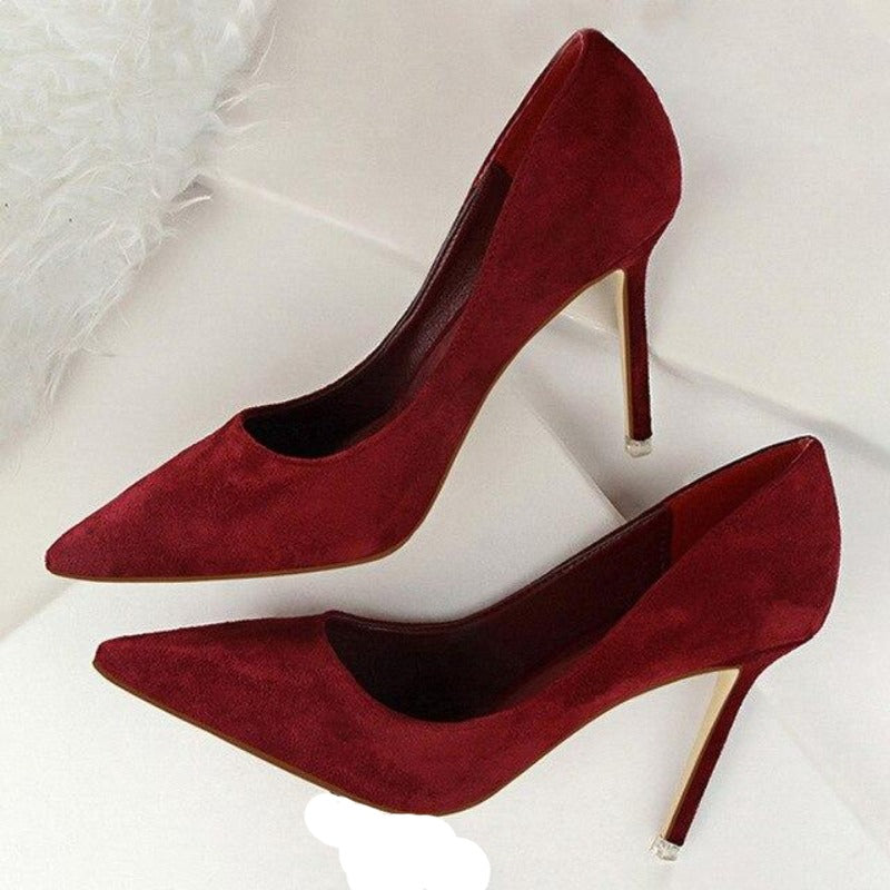 W&W Mode | Wildleder High Heels Pumps