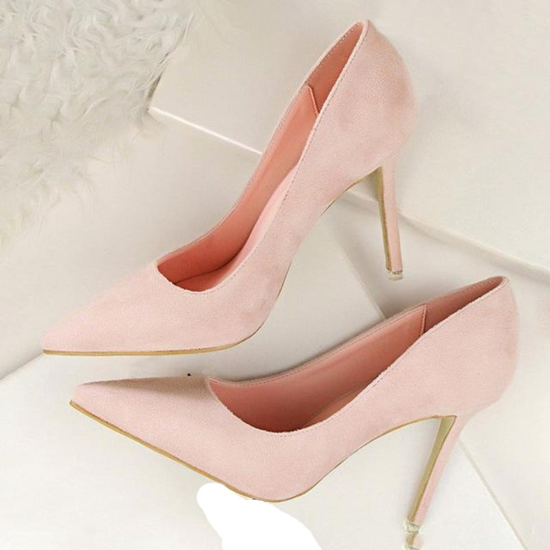 W&W Mode | Wildleder High Heels Pumps