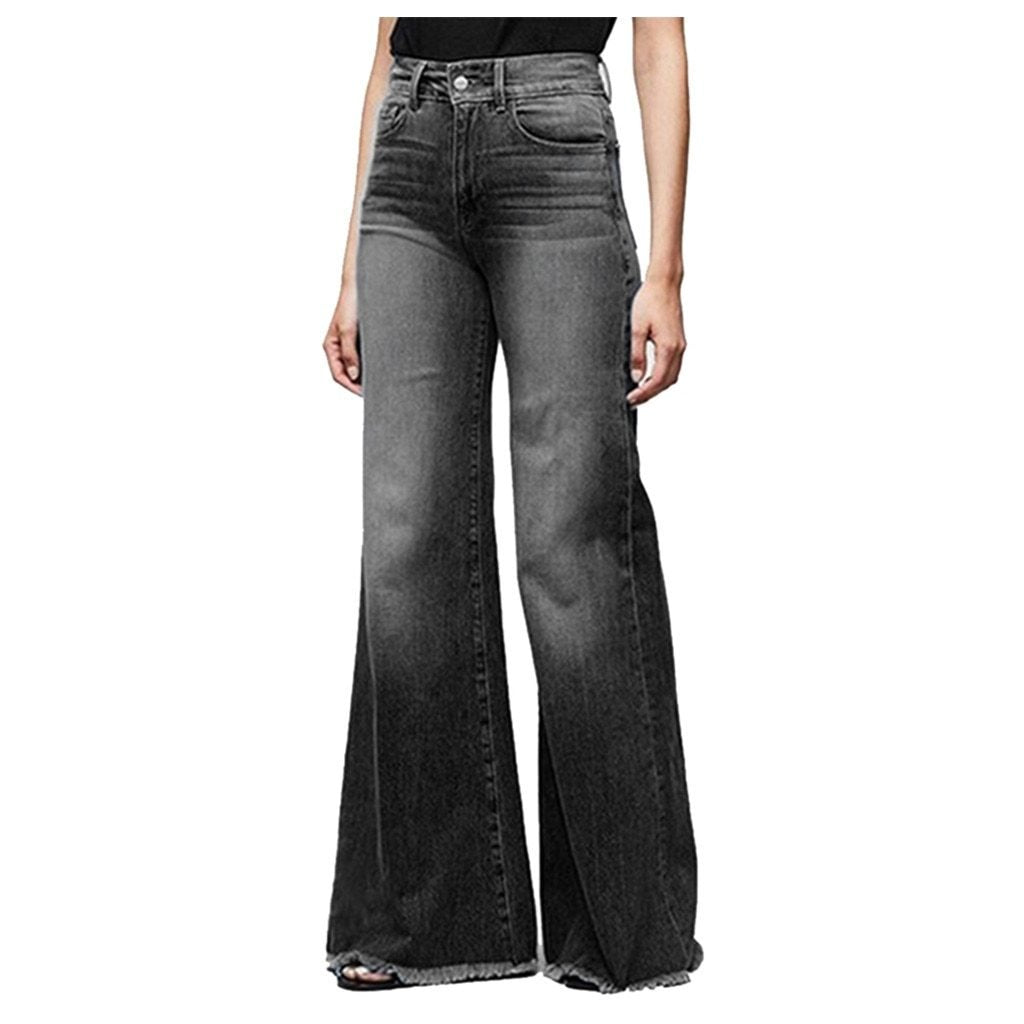 W&W Mode | Hochtaillierte Jeans Mit Weitem Bein