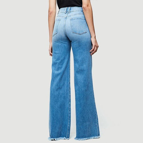 WW | Hochtaillierte Jeans Mit Weitem Bein