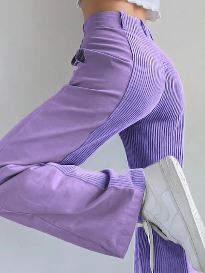 WW | Hoch Taillierte Y2k Corduroy Weite Hose