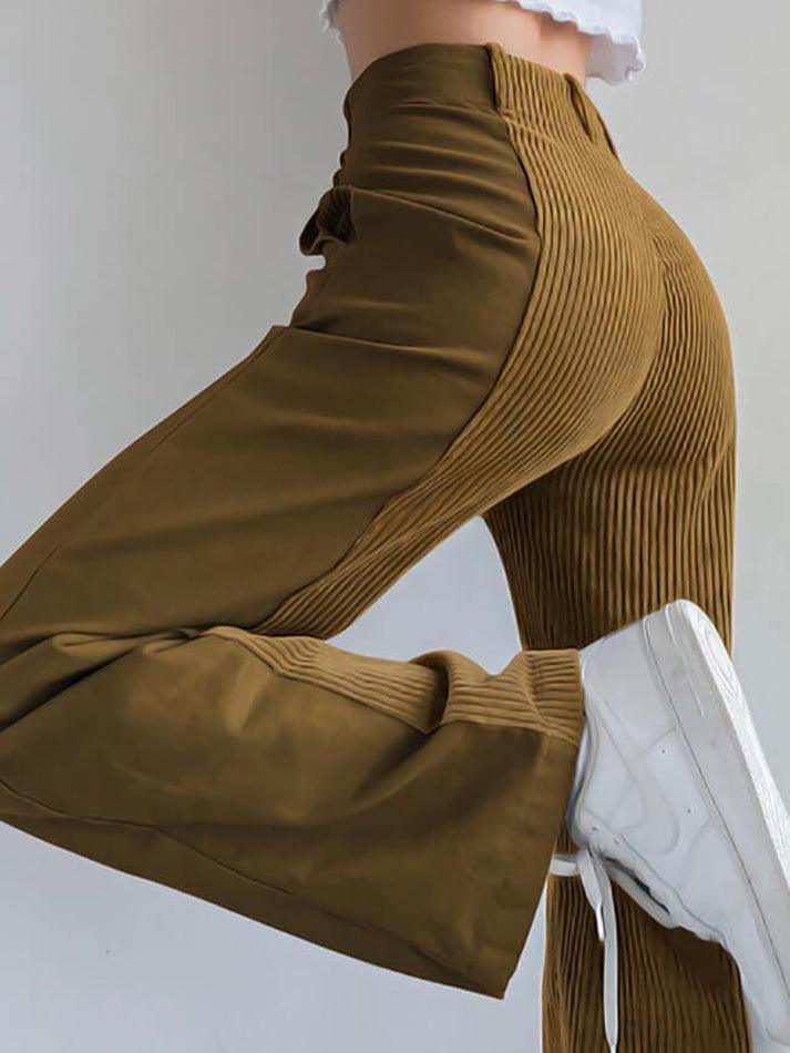 WW | Hoch Taillierte Y2k Corduroy Weite Hose