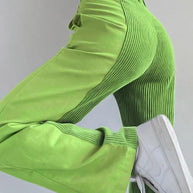 WW | Hoch Taillierte Y2k Corduroy Weite Hose