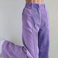 WW | Hoch Taillierte Y2k Corduroy Weite Hose