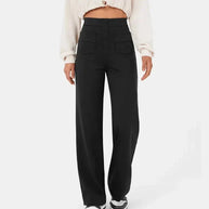 WW | Damen Elastische Freizeithosen mit hoher Taille