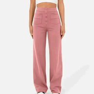 Elastische Freizeithose mit hoher Taille