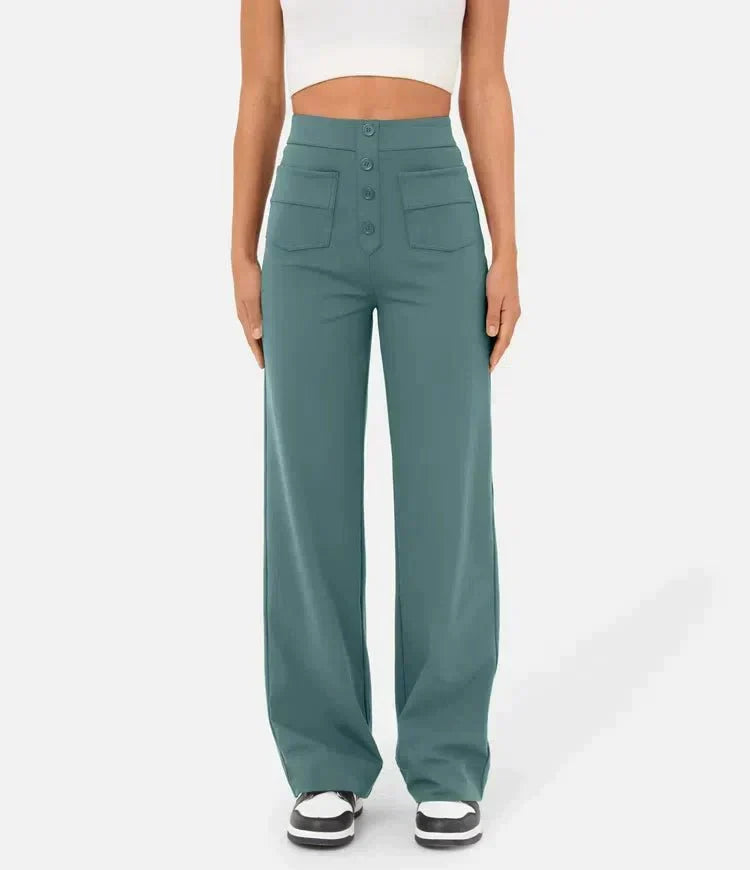 W&W Mode | Damen Elastische Freizeithosen mit hoher Taille
