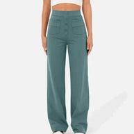 Elastische Freizeithose mit hoher Taille