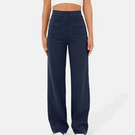 Elastische Freizeithose mit hoher Taille