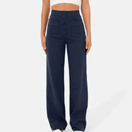 WW | High-Waisted Elastische Freizeithosen