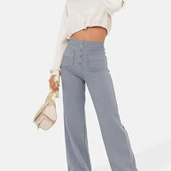 WW | Elastische Freizeithosen mit hoher Taille fur Damen